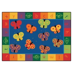 123 ABC Butterfly Fun Rug 8' x 12' Rectangle