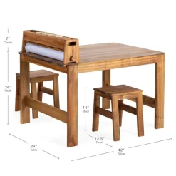 Acadia Outdoor Art Activity Table with Stools (Ready to Assemble)