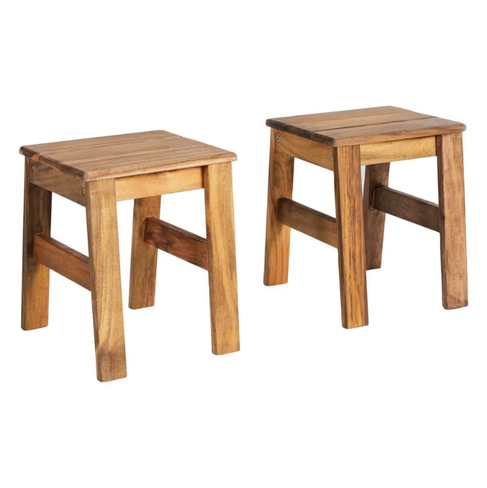 Acadia Outdoor Stool- Set of 2 (Ready to Assemble)