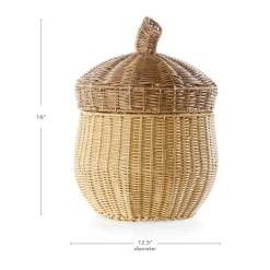 Acorn Washable Wicker Floor Basket