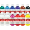 Acrylic Paint Assorted Colors 8 oz. Bottles Set of 12