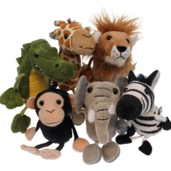 African Animals Finger Puppets Set of 6