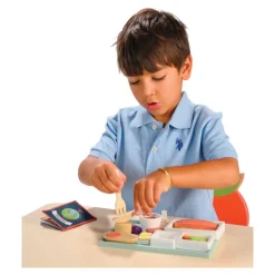 Airline Meal Tray Wooden Play Set