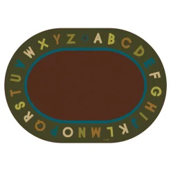 Alphabet Circletime Rug Nature Colors Oval