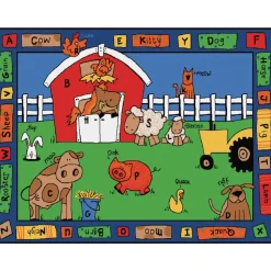 Alphabet Farm Carpet Rectangle