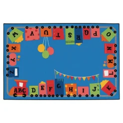 Alpha Fun Train KID$ Value Rug 4' x 6' Rectangle