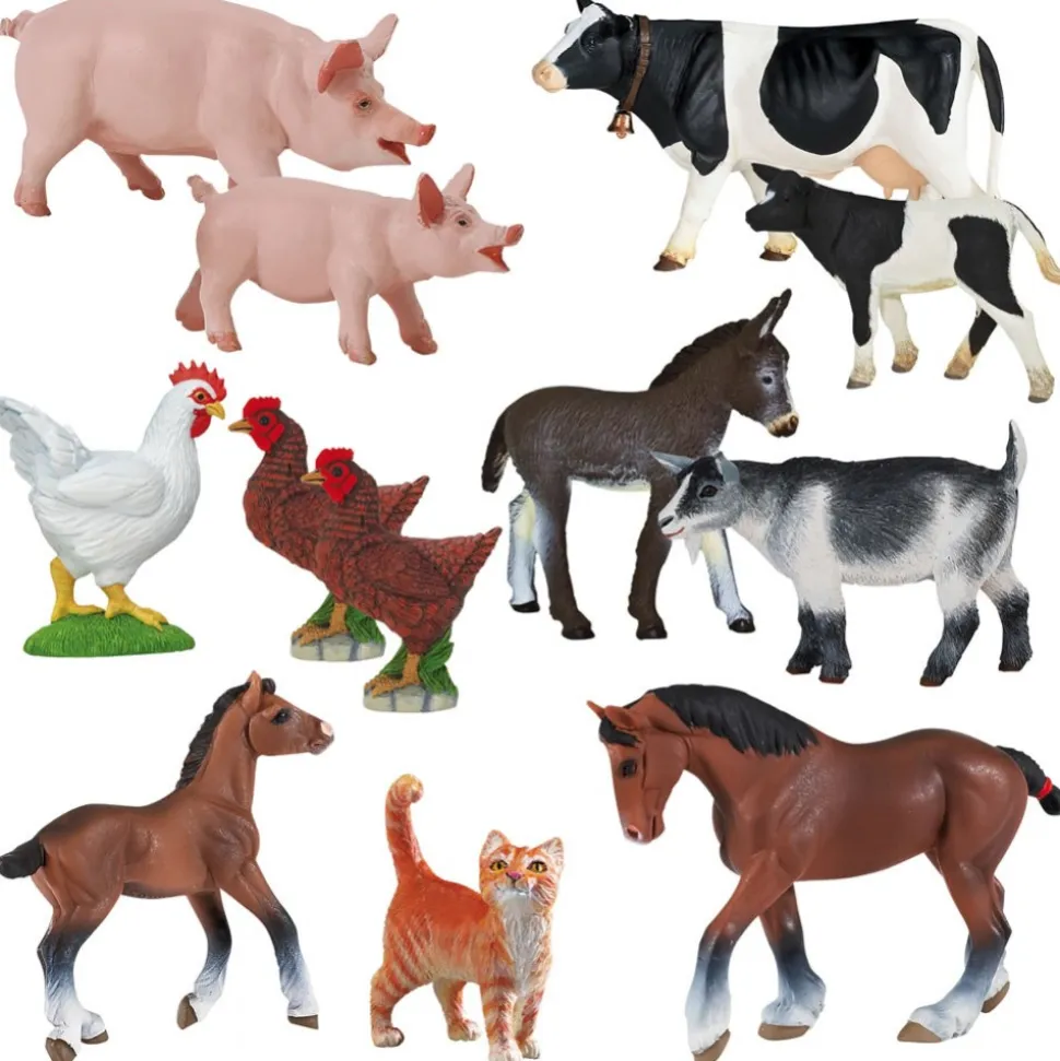 Animals On the Farm Set 12 Piece Set