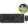 Antimicrobial Wireless Keyboard and Mouse with Free Kaplan Mouse Pad