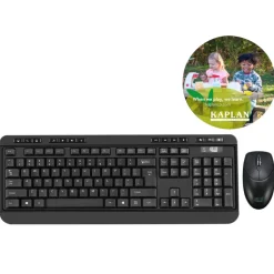 Antimicrobial Wireless Keyboard and Mouse with Free Kaplan Mouse Pad