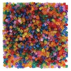 1000 Assorted Little Shapes Transparent Beads