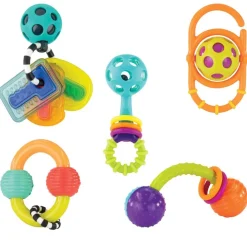 Baby's Shake, Rattle, & Chew 5 Piece Set