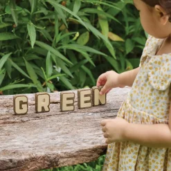 Bark Block Alphabet Letters 36 Pieces