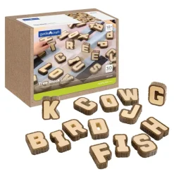 Bark Block Alphabet Letters 36 Pieces