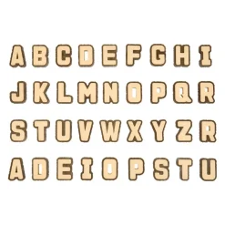Bark Block Alphabet Letters 36 Pieces