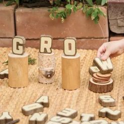 Bark Block Alphabet Letters 36 Pieces