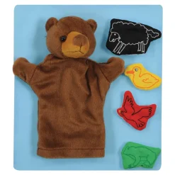 Bear Puppet and Story Props 12 Pieces