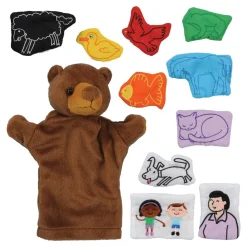 Bear Puppet and Story Props 12 Pieces