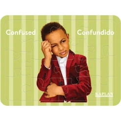Bilingual Emotion Puzzles with Real Images Set of 8