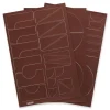 Block Labels 85 Dark Brown, Adhesive, Precut Labels