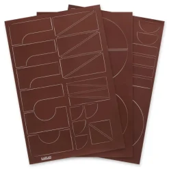 Block Labels 85 Dark Brown, Adhesive, Precut Labels
