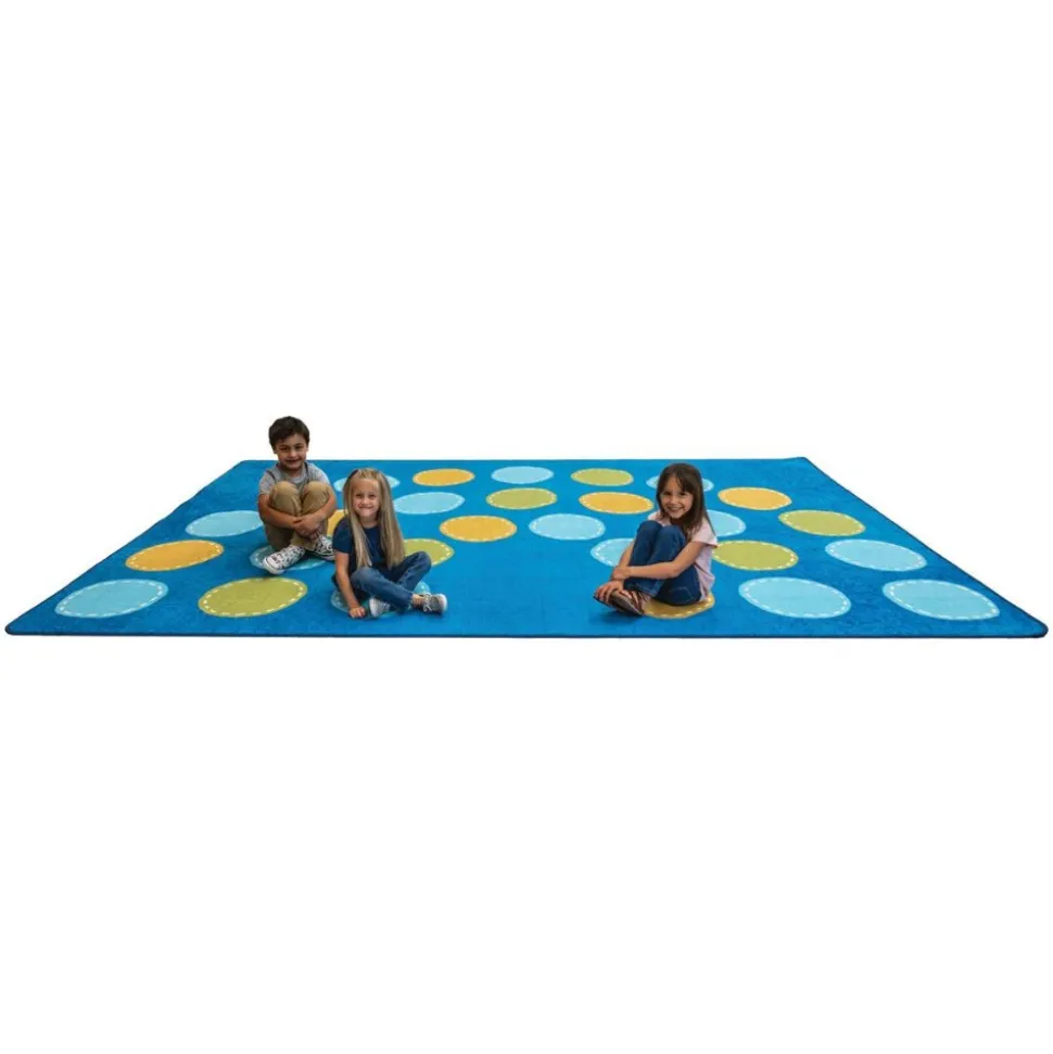 Calming Colors Open Seating Arch Classroom Carpet 8' x 12'