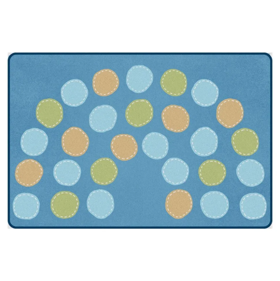 Calming Colors Open Seating Arch Classroom Carpet 8' x 12'