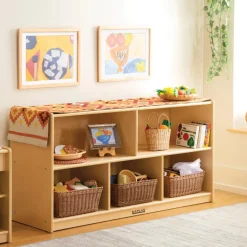Carolina Birch Plywood 24" 5-Compartment Storage Unit Solid Back