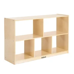 Carolina Birch Plywood 5-Compartment Storage Unit with Acrylic Back 30" Height