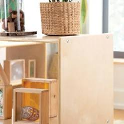 Carolina Birch Plywood 5-Compartment Storage Unit with Acrylic Back 30" Height
