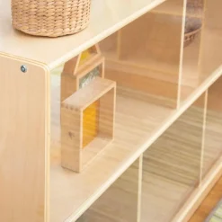 Carolina Birch Plywood 5-Compartment Storage Unit with Acrylic Back 30