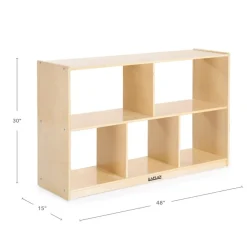 Carolina Birch Plywood 5-Compartment Storage Unit with Acrylic Back 30
