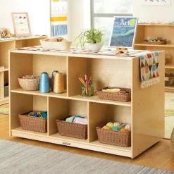 Carolina Birch Plywood Double-Sided Storage Island