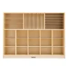 Carolina Birch Plywood Multi-Section Storage Unit with 15 Cubbies