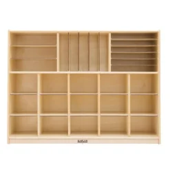 Carolina Birch Plywood Multi-Section Storage Unit with 15 Cubbies