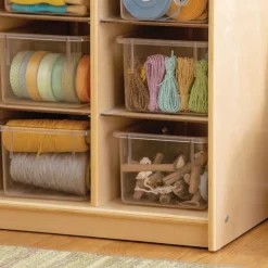 Carolina Birch Plywood Multi-Section Storage Unit with 15 Cubbies