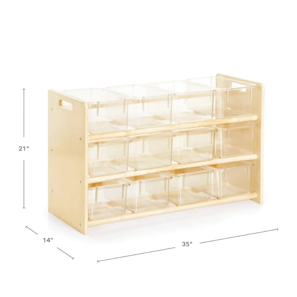 Carolina See-All Storage with 12 Clear Bins