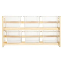 Carolina Toddler Sturdy Wooden See-All Storage Center with Bins