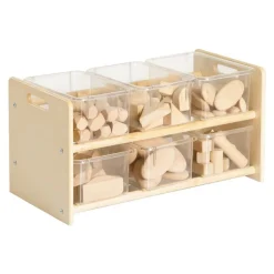 Carolina Toddler Sturdy Wooden See-All Storage Center with Bins