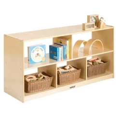 24" Carolina Wooden 5-Compartment Storage Unit Acrylic Back