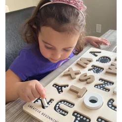 Chalkboard-Based Alphabet & Number Puzzles
