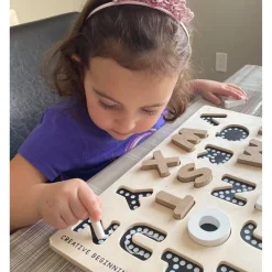 Chalkboard-Based Alphabet & Number Puzzles