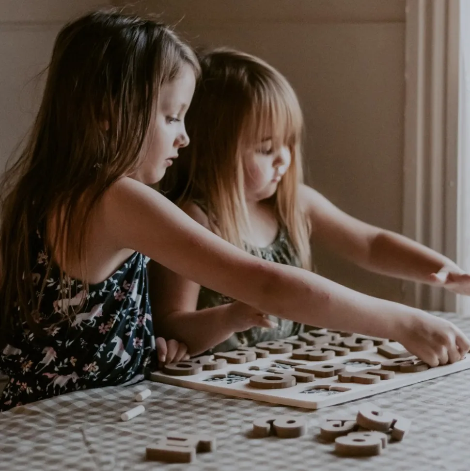 Chalkboard-Based Alphabet & Number Puzzles