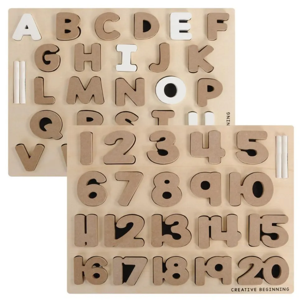 Chalkboard-Based Alphabet & Number Puzzles