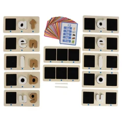 Chalkboard-Based Lowercase ABC Puzzle & Word Family Kit