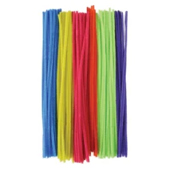 Chenille Stems 4mm x 12" Assorted Colors 100 Pieces