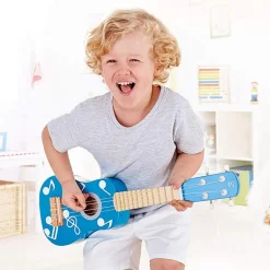 Child's Wooden Blue Ukulele