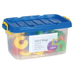 Chunky Soft C Rings Manipulative Set 60 Pieces