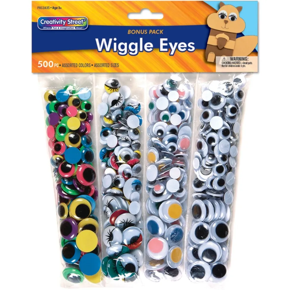 500 Classic Wiggle Eyes Assorted Colors and Sizes