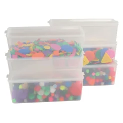 Clear Bins with Lids Set of 6