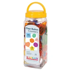 Clear Button Counters 90 Pieces